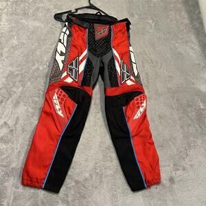 Fly Racing Pants Mens 28 Red Black F-16 Motocross MX Dirt Bike Off Road ATV